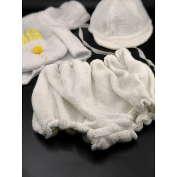 Cabbage Patch Kids Doll Preemie White Yellow Bunny Outfit Terry Cloth Complete - Picture 2 of 12